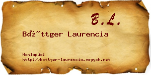 Böttger Laurencia névjegykártya